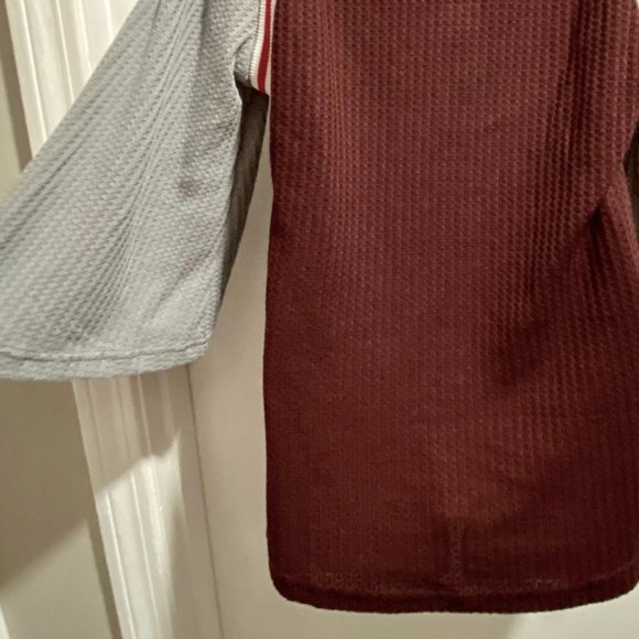 (6) Waffel Knit Stretch Cotton Bell Sleeve Y2K Boho Stripe Color Block … - Picture 4 of 4